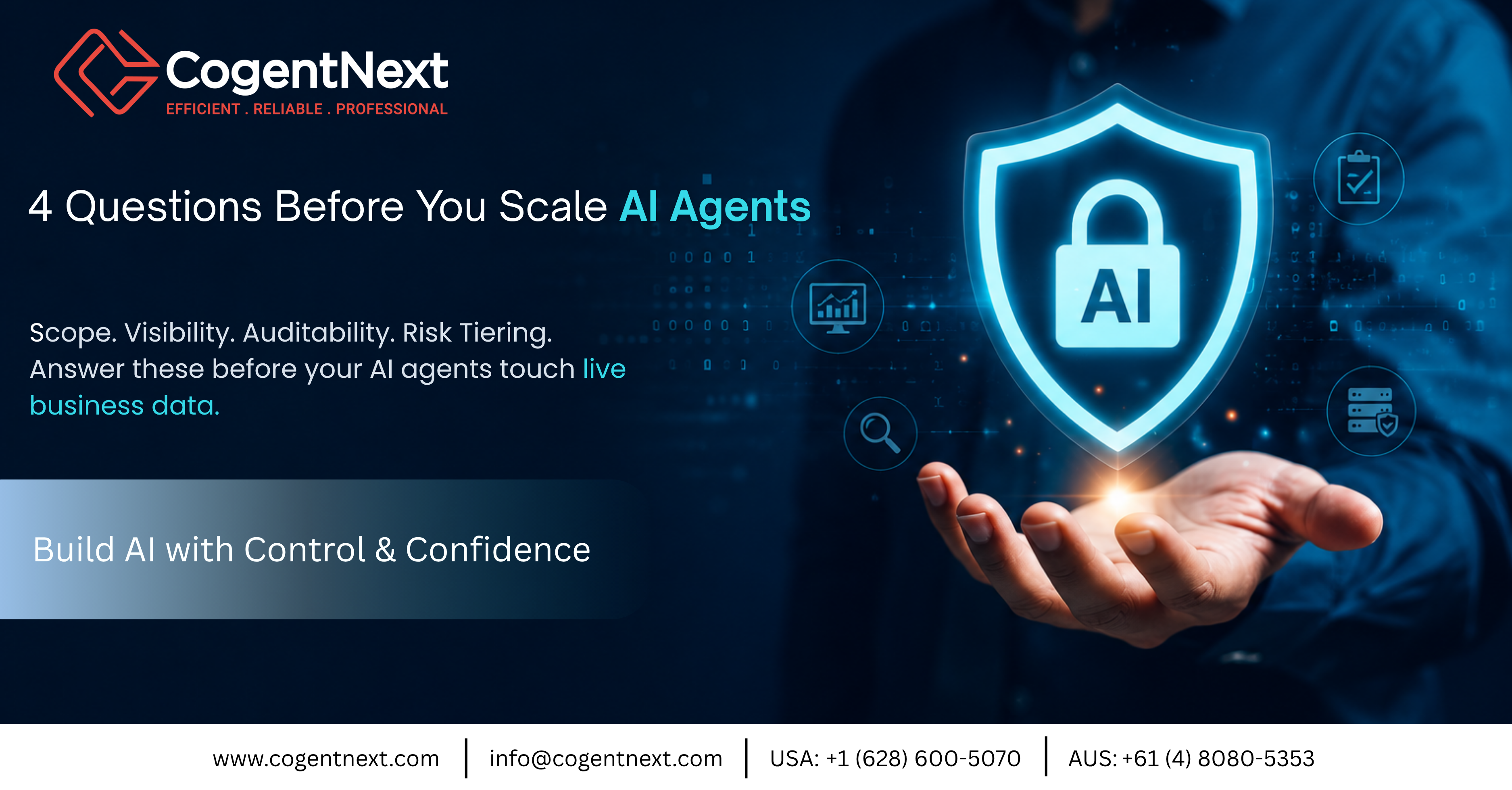 Four questions to ask before scaling agentic AI: scope, visibility, auditability, risk tiering